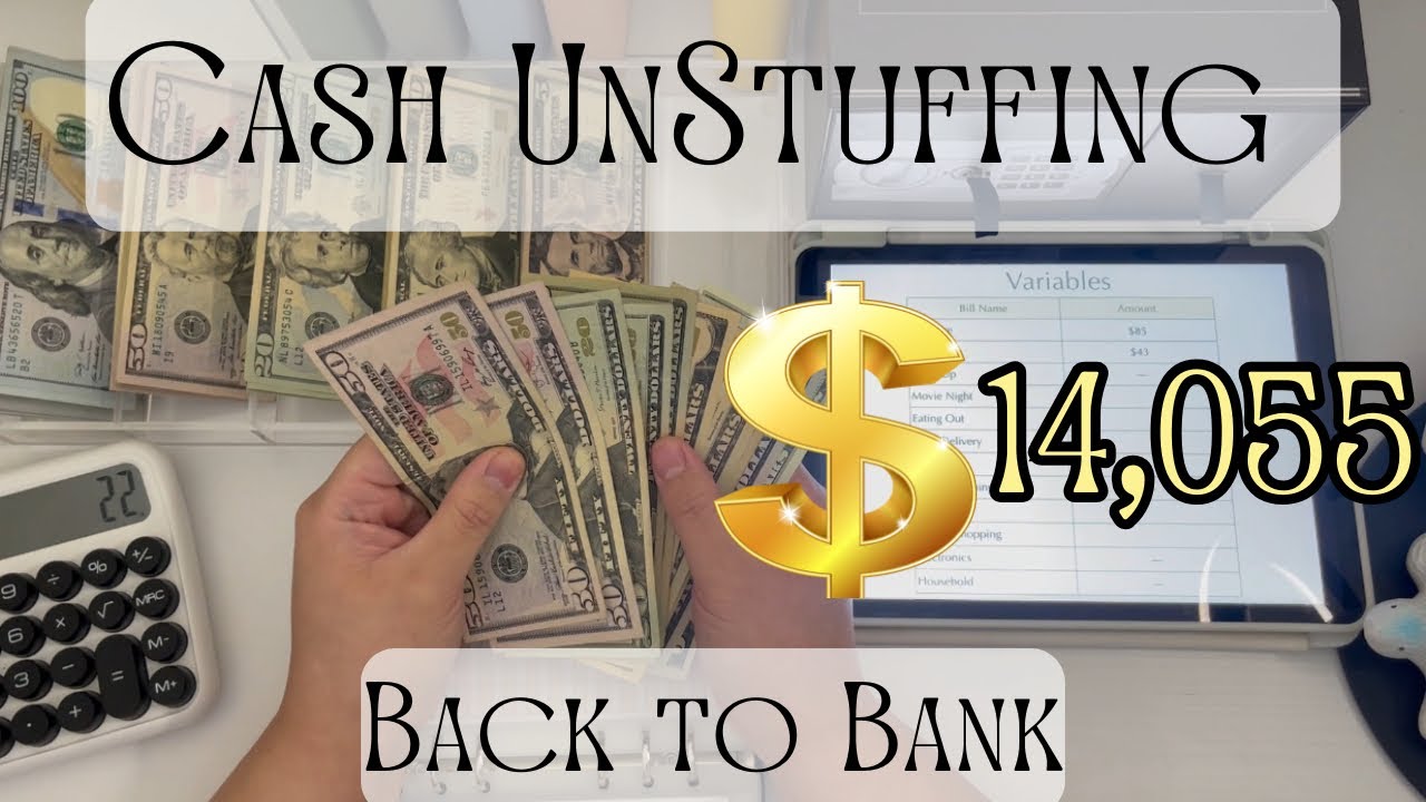 My Largest Cash Unstuffing | Back to Bank | #budgeting