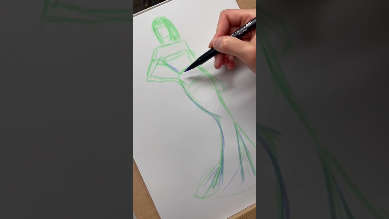 How To Draw Fashion Sketches With Tombow Markers