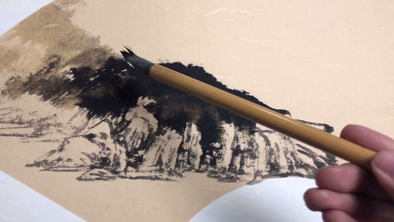喜欢却不会画泼墨山水，学会这几招，您就可以画了