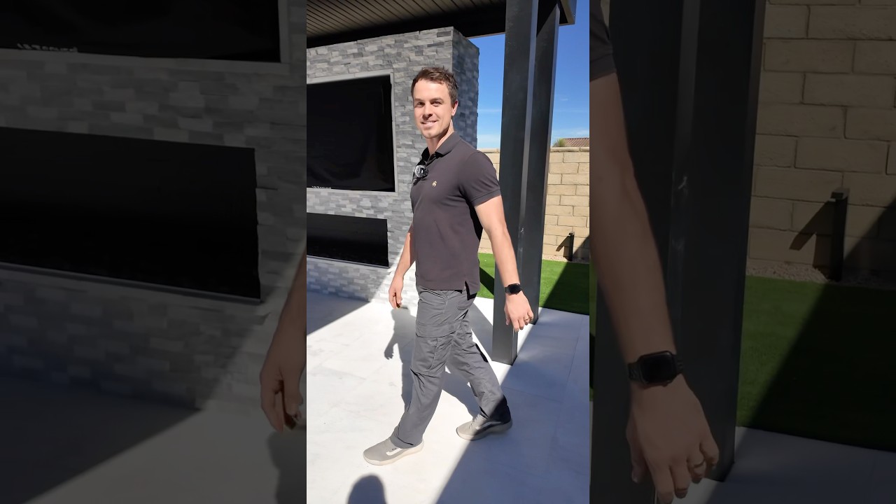 Outdoor Entertainment Wall Tour: TVs, Fireplace & More!