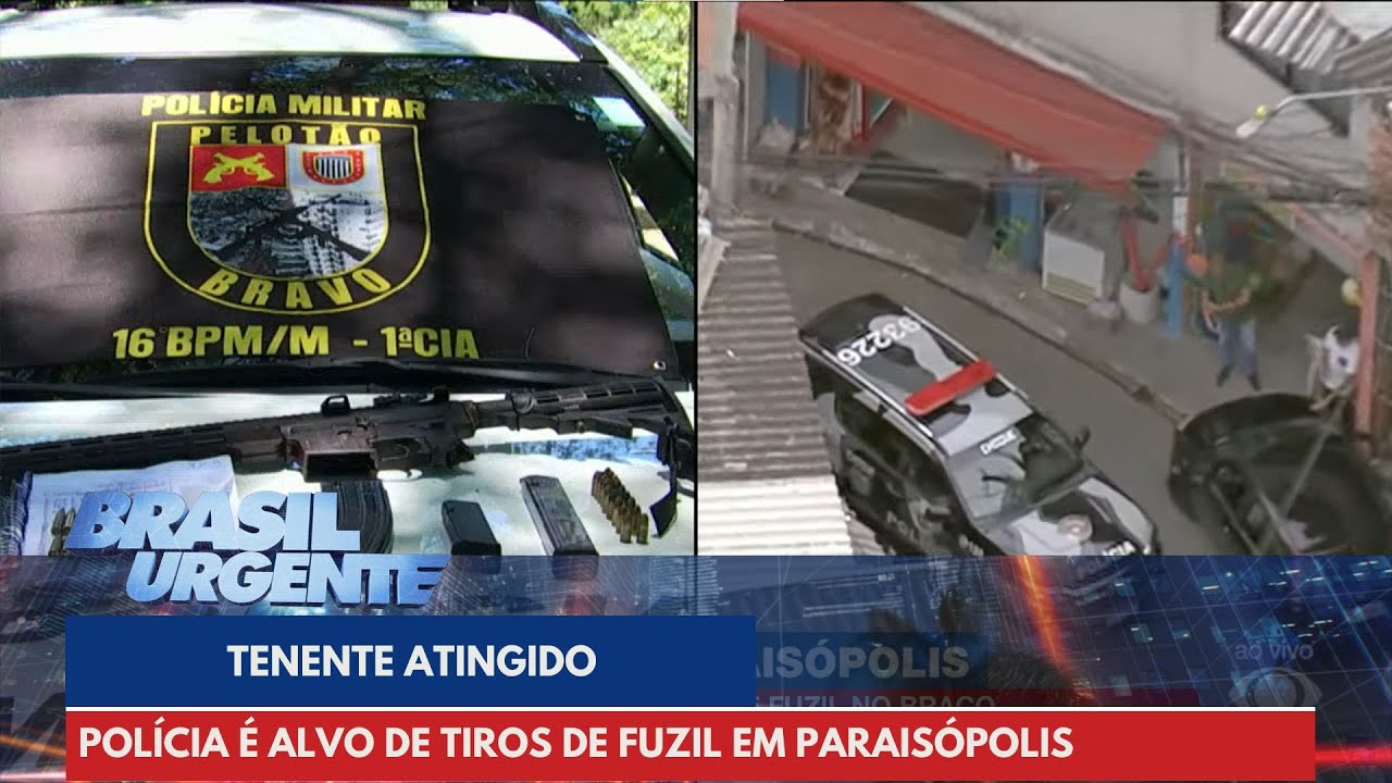 PM é baleado com tiro de fuzil em Paraisópolis | Brasil Urgente