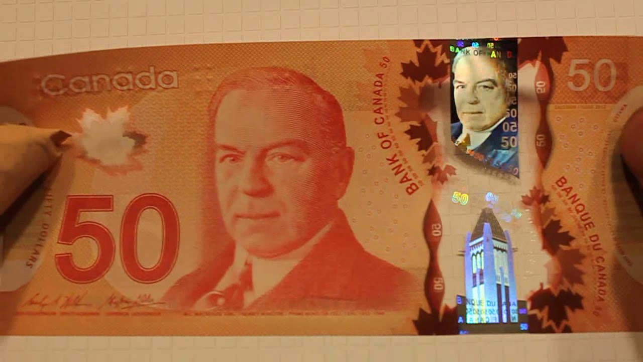 $50 Canadian Banknote Fancy Serial Number Radar