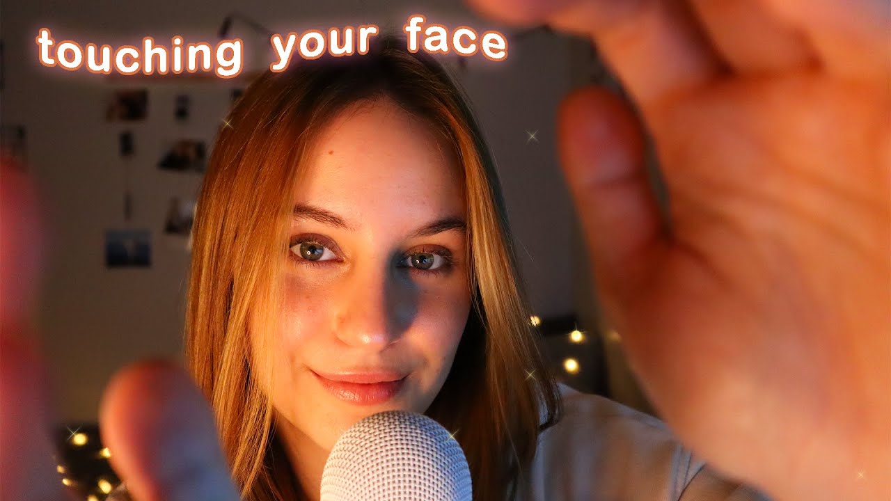 Tocando tu cara para dormir (mouth sounds, masaje) | ASMR Touching your face