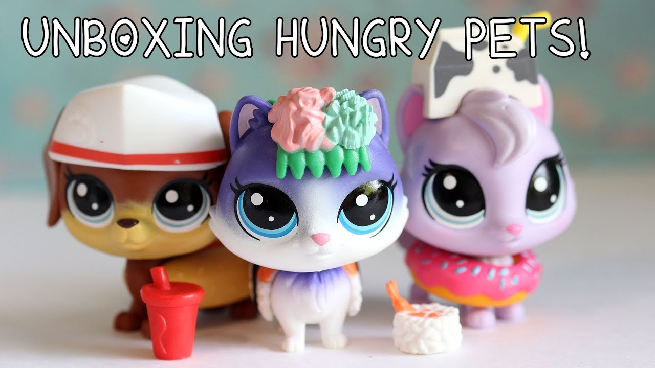 Unboxing 12 Hungry Pets Littlest Pet Shop Blind Bags!