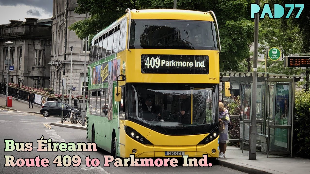 Bus Éireann | Route 409 (Eyre Square to Parkmore Ind.) | Full Route Visual | PAD77 (211-G-2367)
