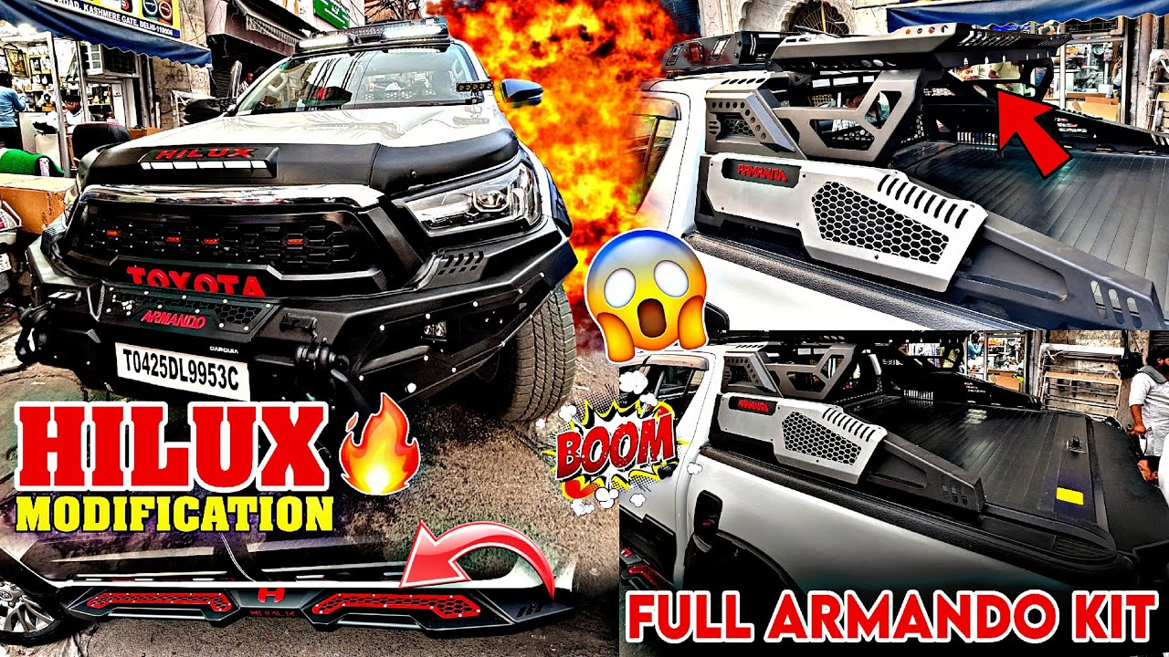 MONSTER HILUX MODIFIED 😱 ARMANDO KIT ✅ CARBON FIBER STEERING ✅ HILUX MODIFICATION💥#hilux2025 #hilux