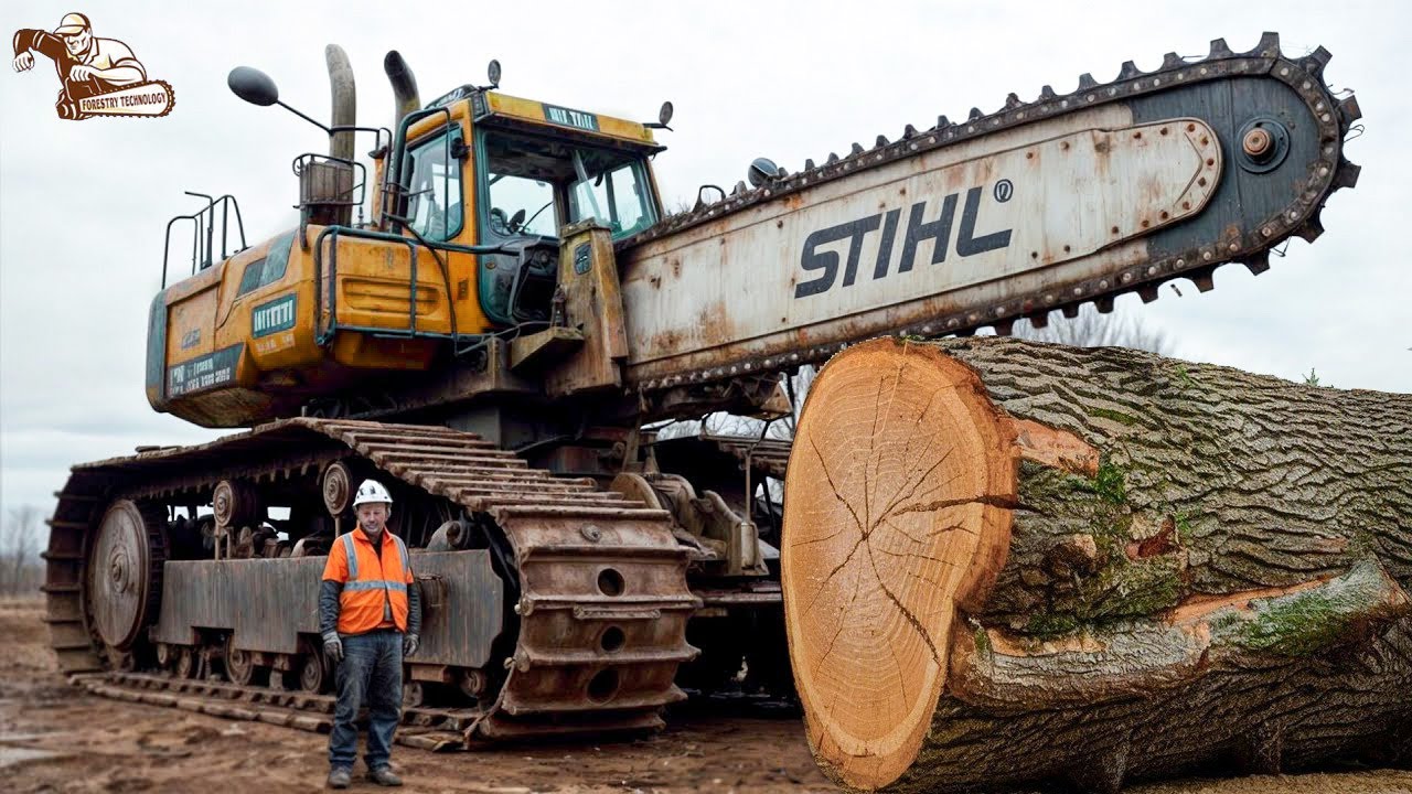 155 Most Powerful Chainsaw Machines Working Fastest | Monster Stump Removal Excavator #15