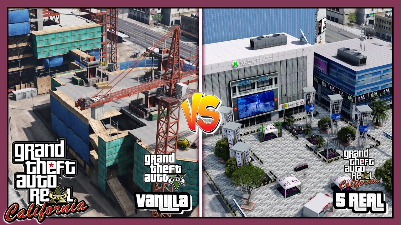 Los Angeles Downtown in GTA 5 ► Comparison Of 5Real & LA Revo 2.0 vs Vanilla
