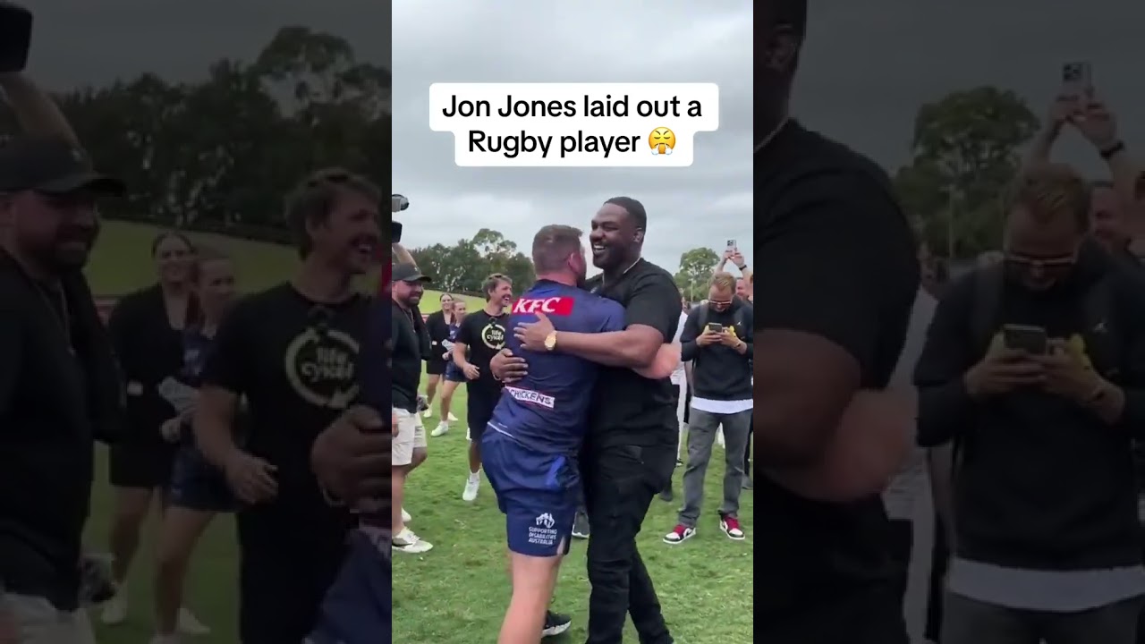 What a hit from Jon Jones 💥 (via nrl_bulldogs/TT)