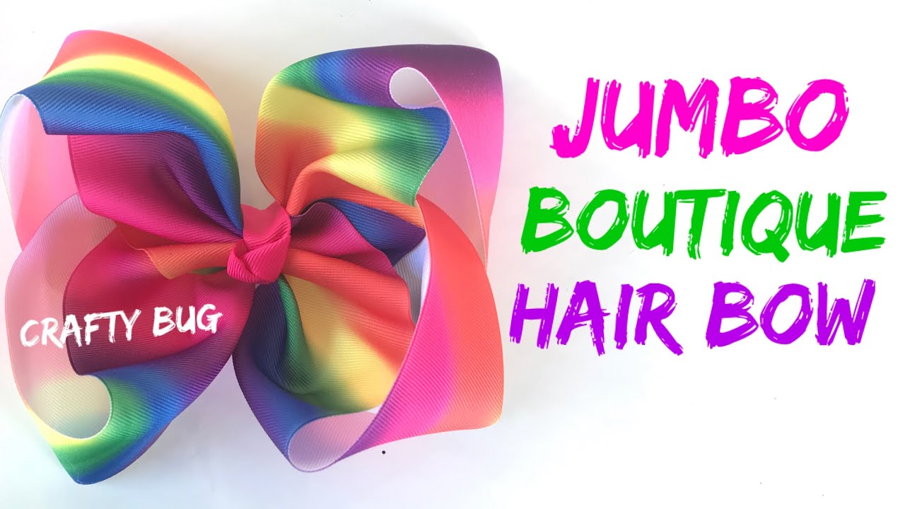 Jumbo BOUTIQUE HAIR BOW TUTORIAL; 3” ribbon hair bow; how to make & stiffen twisted boutique bow
