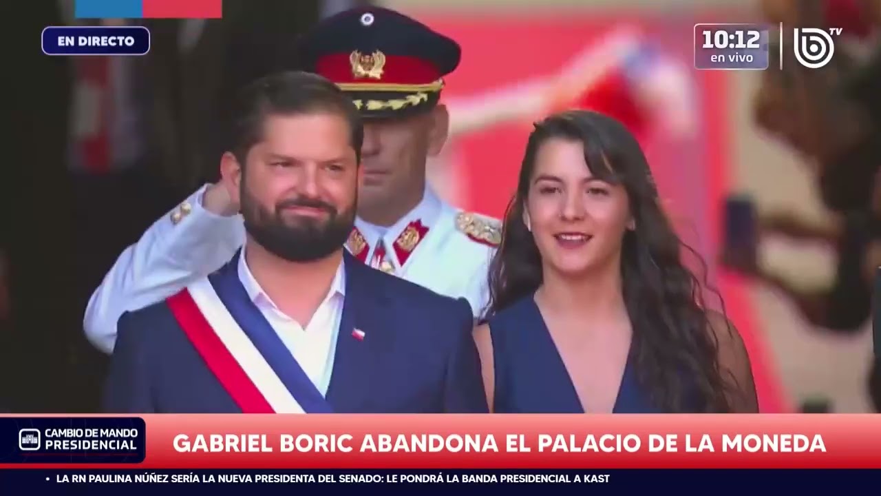 Gabriel Boric abandona el Palacio de La Moneda en antesala a la investidura de José Antonio Kast