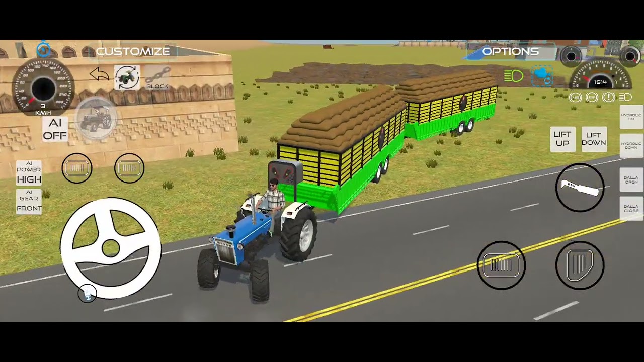 Indan vicals draving game 4 farming tracter driving game full loding tractor game