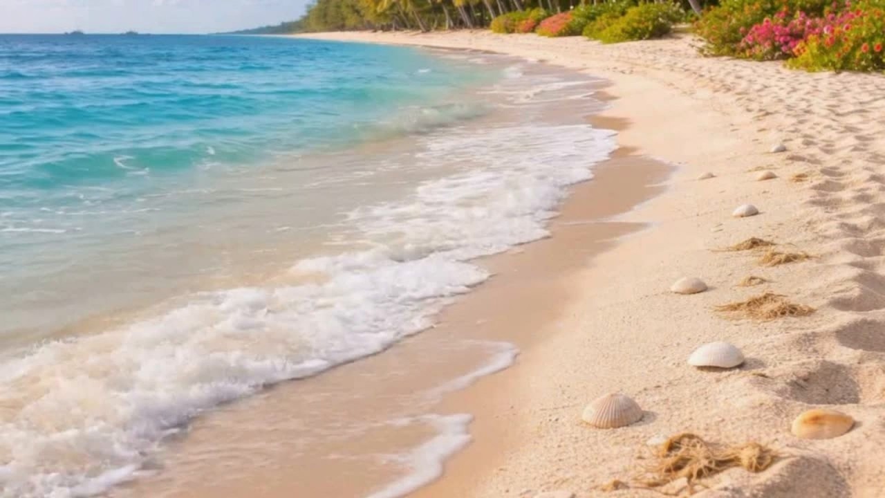 Ocean Waves Sound | Sunny Beach | Relaxing Sea Waves Noise (No Music)