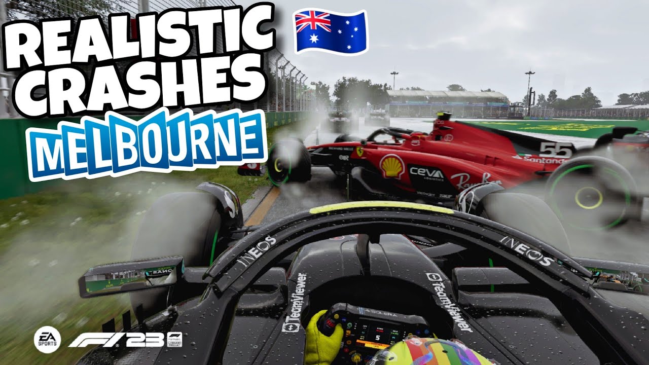 REALISTIC F1 CRASHES AUSTRALIAN GP!