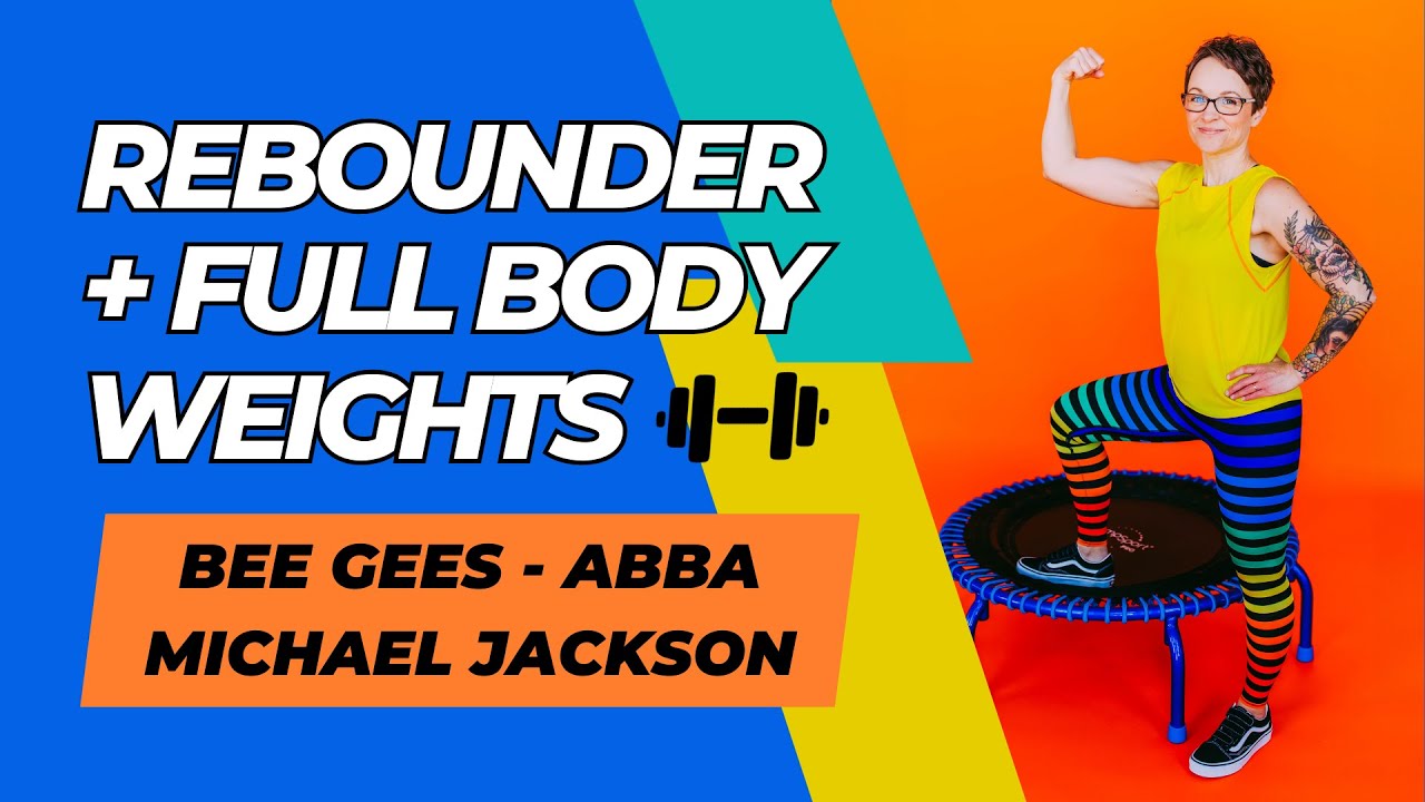 30 Minute Rebounder + Weights Workout | Full Body Mini Trampoline | ABBA • Bee Gees