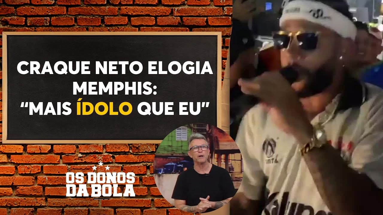 Craque Neto elogia Memphis e diz: “É muito mais ídolo que eu”