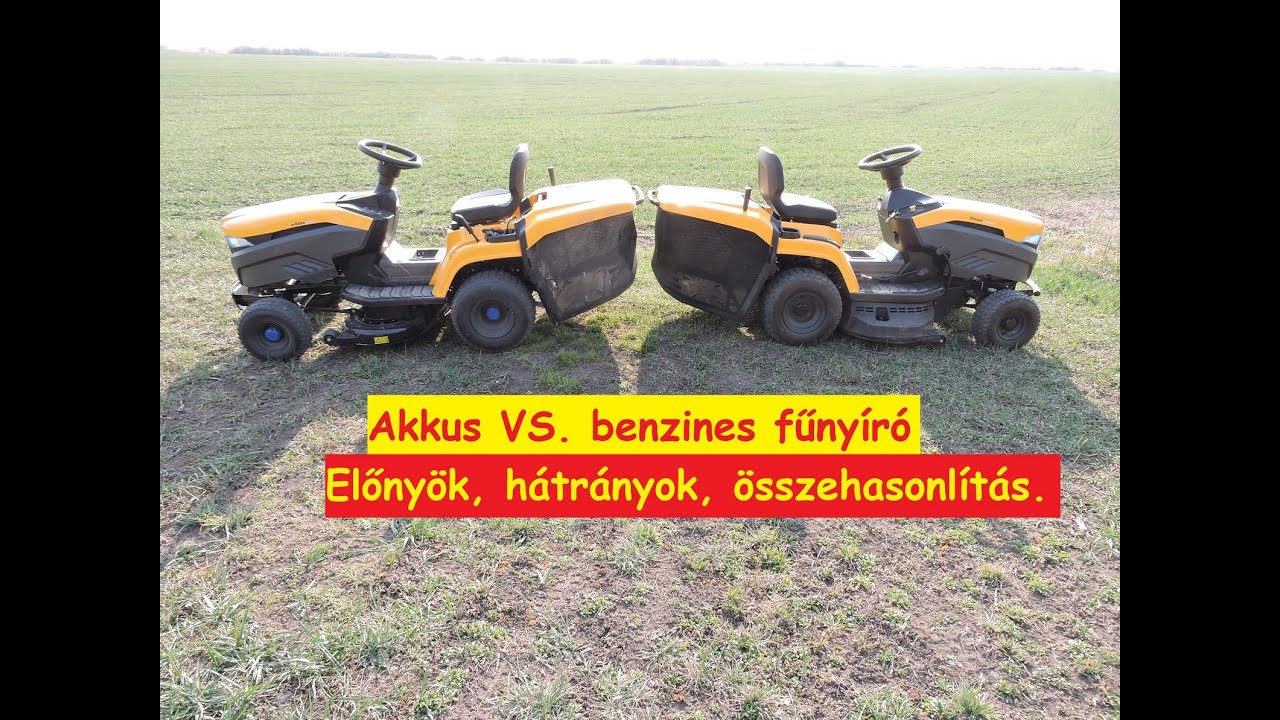 1678. Stiga akkus⚡ vs. Stiga benzines fűnyírótraktor🚜. Előnyök, hátrányok, különbségek.