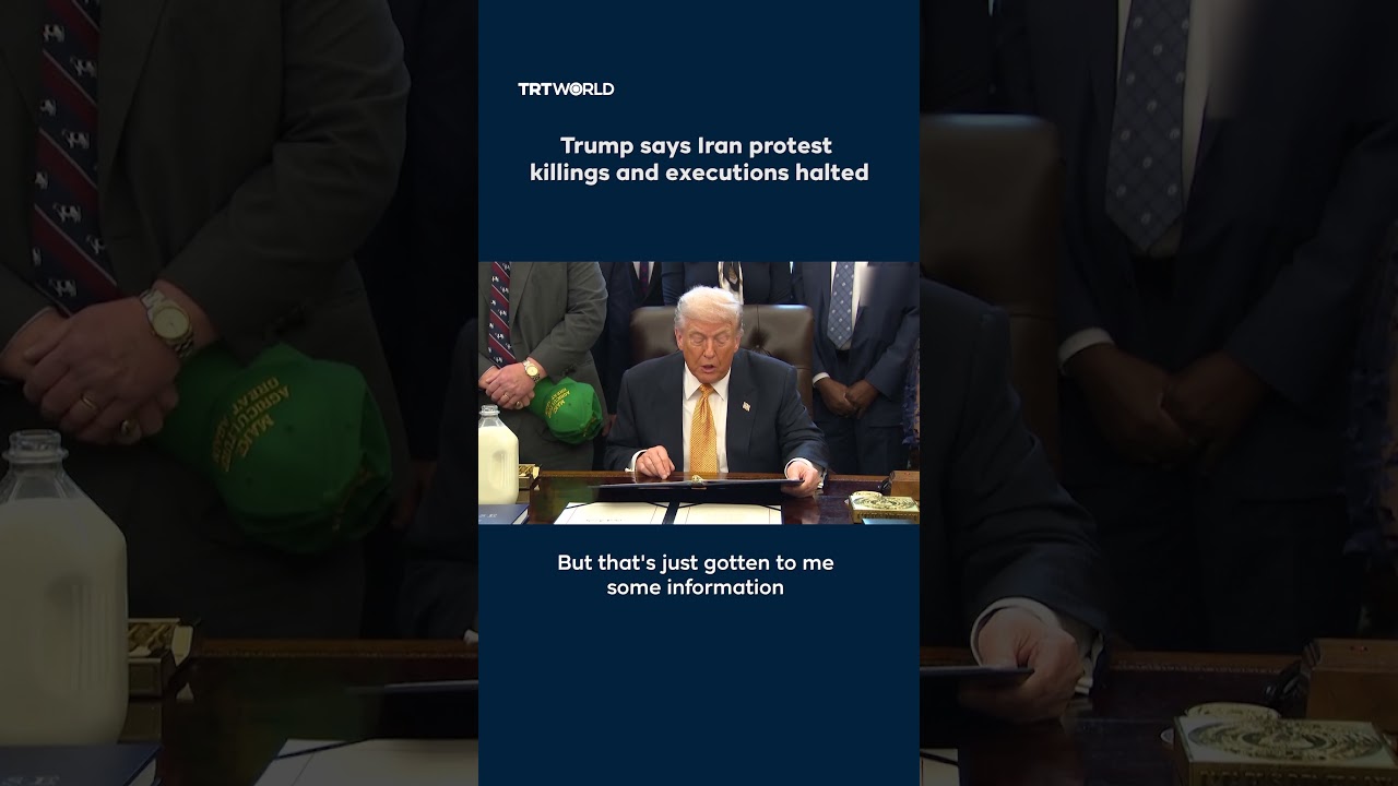 Trump says Iran protest killings and executions halted