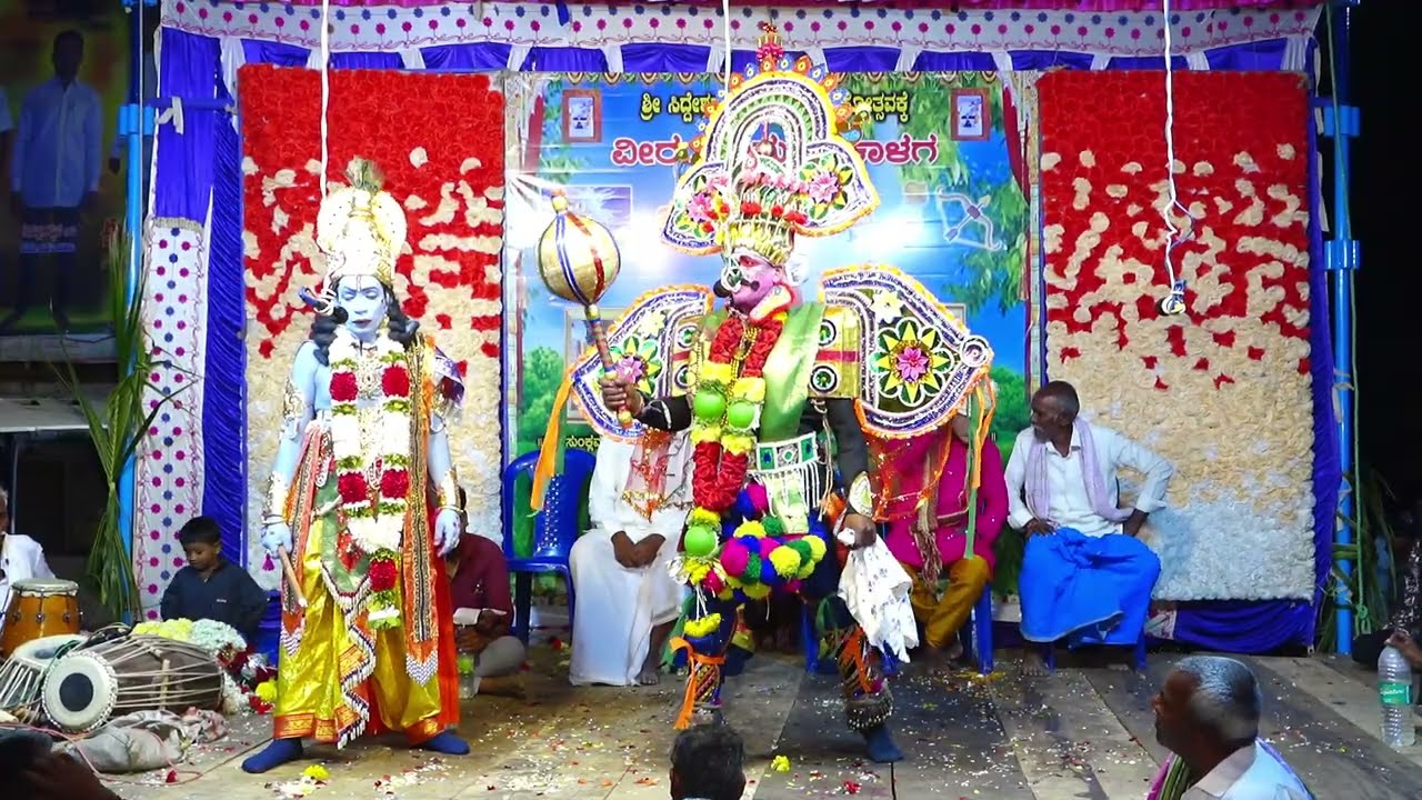 'ವೀರ ಅಭಿಮನ್ಯು ಕಾಳಗ ಜಯದ್ರಥನ ವಧೆ' ಹೊಳಗುಂದ ಗ್ರಾಮದಲ್ಲಿ ಭಾಗ 13 Bharathi studio 98665 67298