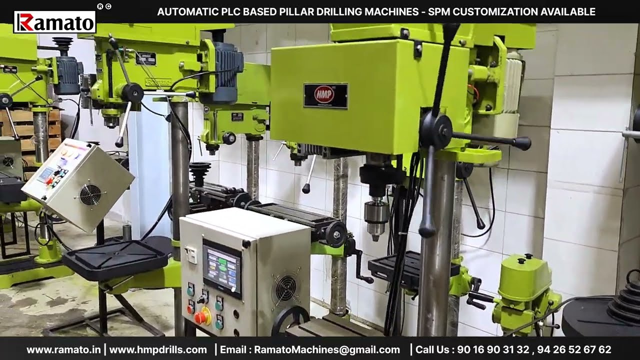 CNC Pillar Drilling Machine with Rotary Table | Automatic PLC Drill System in Action | Manufacturers