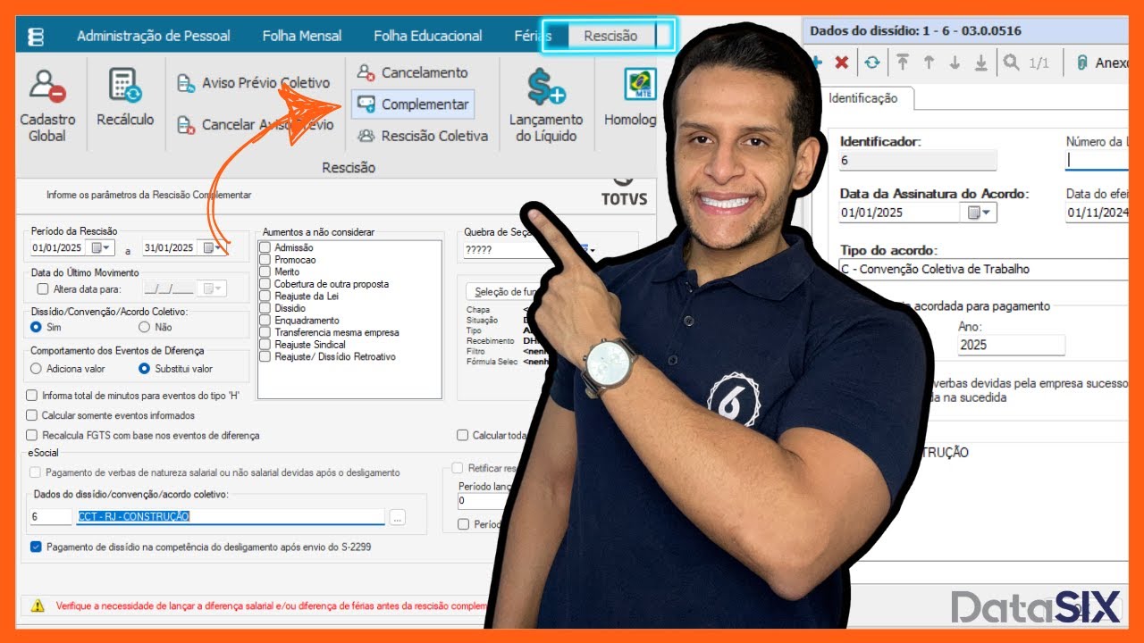Rescisão Complementar - RM Labore - TOTVS Folha de Pagamento