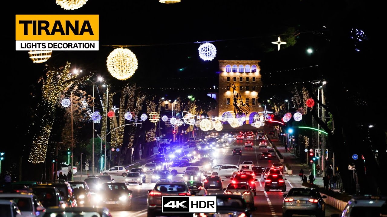 TIRANA, ALBANIA - RRUGA MYSLYM SHYRI DERI NE QENDER, WALKING TOUR [4K HDR]