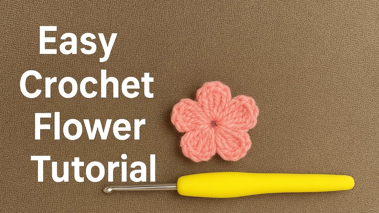 “Easy Crochet Flower Tutorial 🌸 Beginner Friendly”  #crochetflower #crochettutorial #crochetbeginner