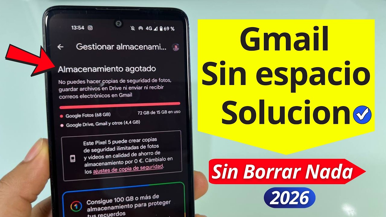 ✅ Como Liberar Espacio en Correo Gmail Sin Borrar Nada en 2026 | Almacenamiento agotado Gmail