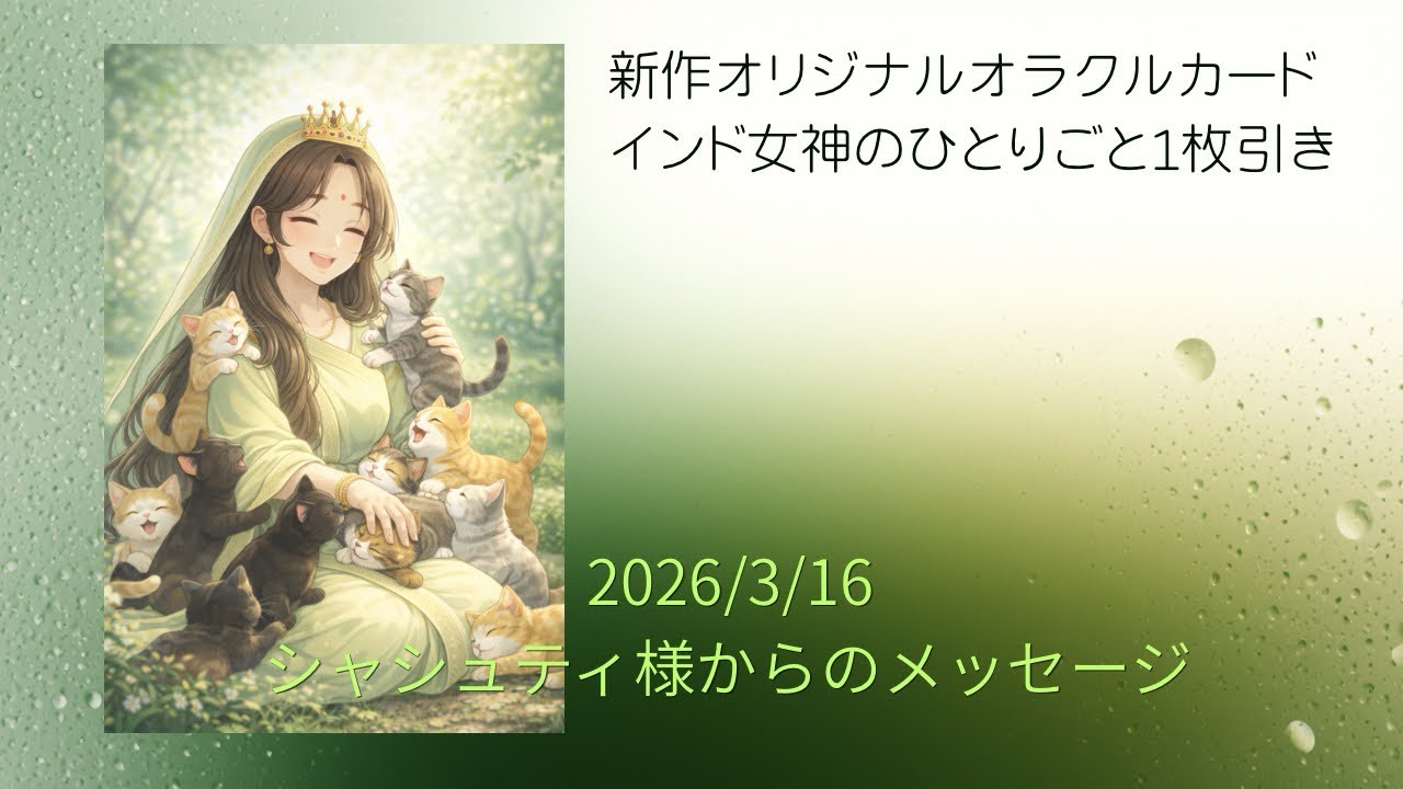 2026/3/16 シャシュティ様からのメッセージ
