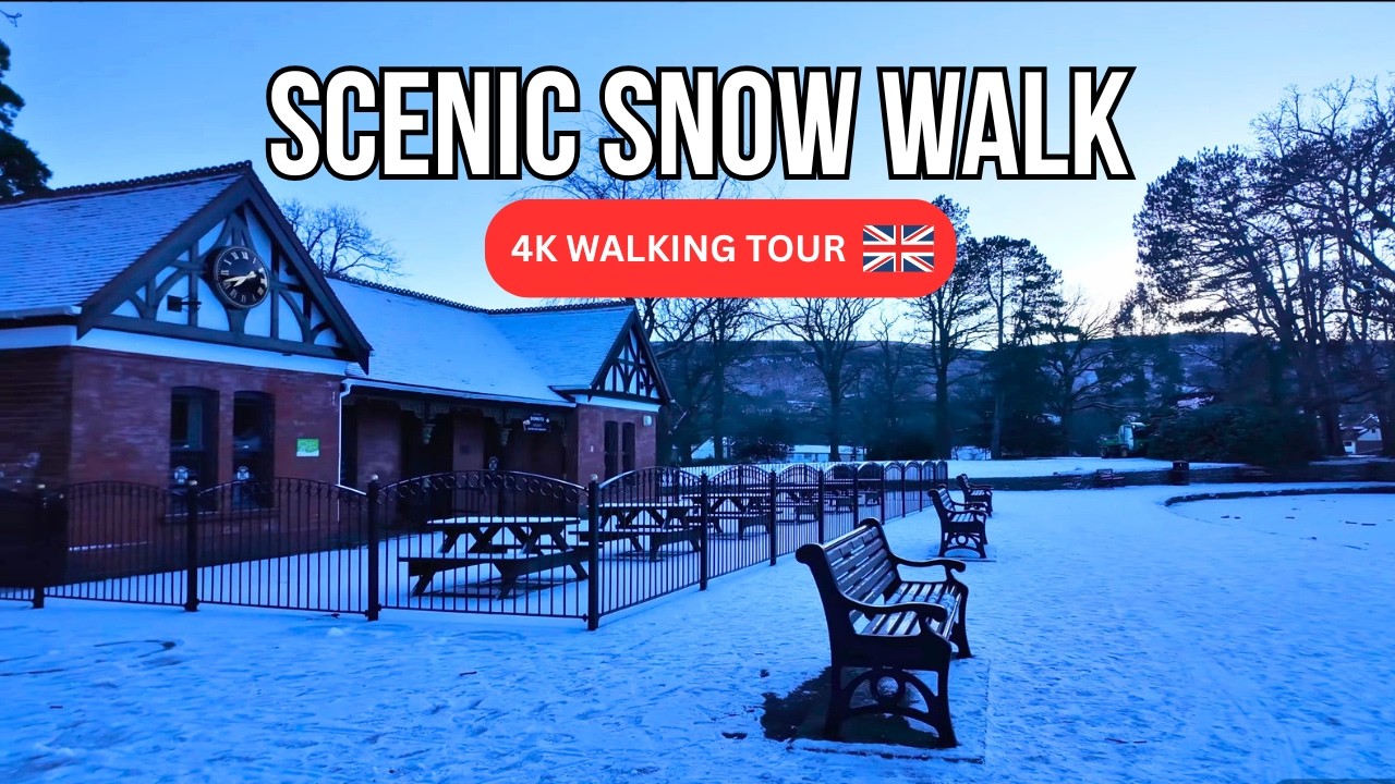 Snowy Scenic Walk in Nature ❄️ | 4K Snow Walk in the British Countryside 🇬🇧
