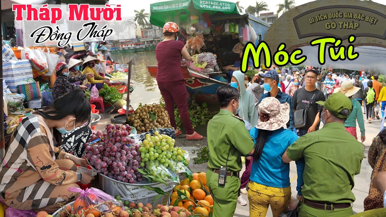 Thăm chợ Tháp Mười - Bất ngờ gặp giật dây chuyền ở Vía Bà Chúa Xứ Gò Tháp 2023