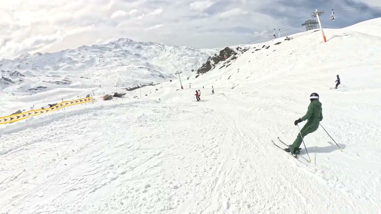 Descente sur Val Thorens - 4K - 3 Vallées - 3 Valleys - Piste Goitschel - 06/03/2026