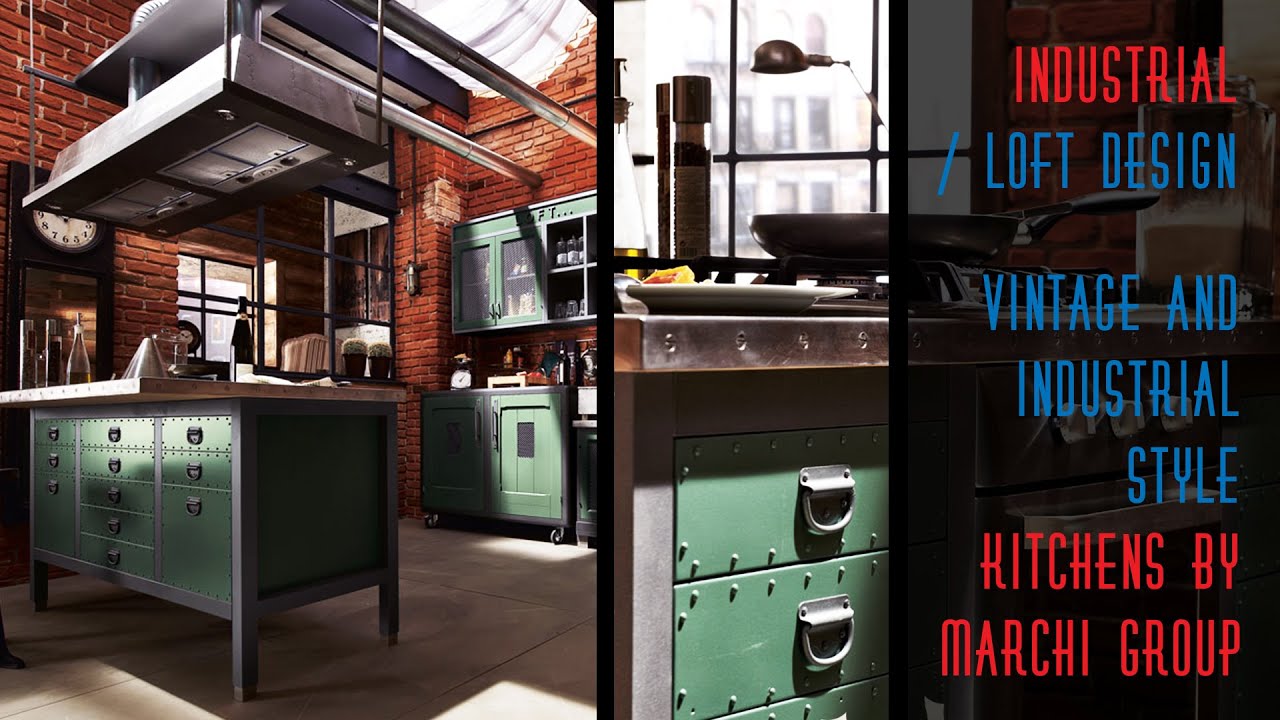 Vintage and Industrial Style Kitchens by Marchi Group