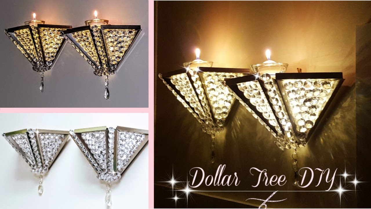 DIY Dollar Tree Wall Light | DIY Wall Lamp | DIY Wall Sconce with Candle Holder | DIY Wall Decor