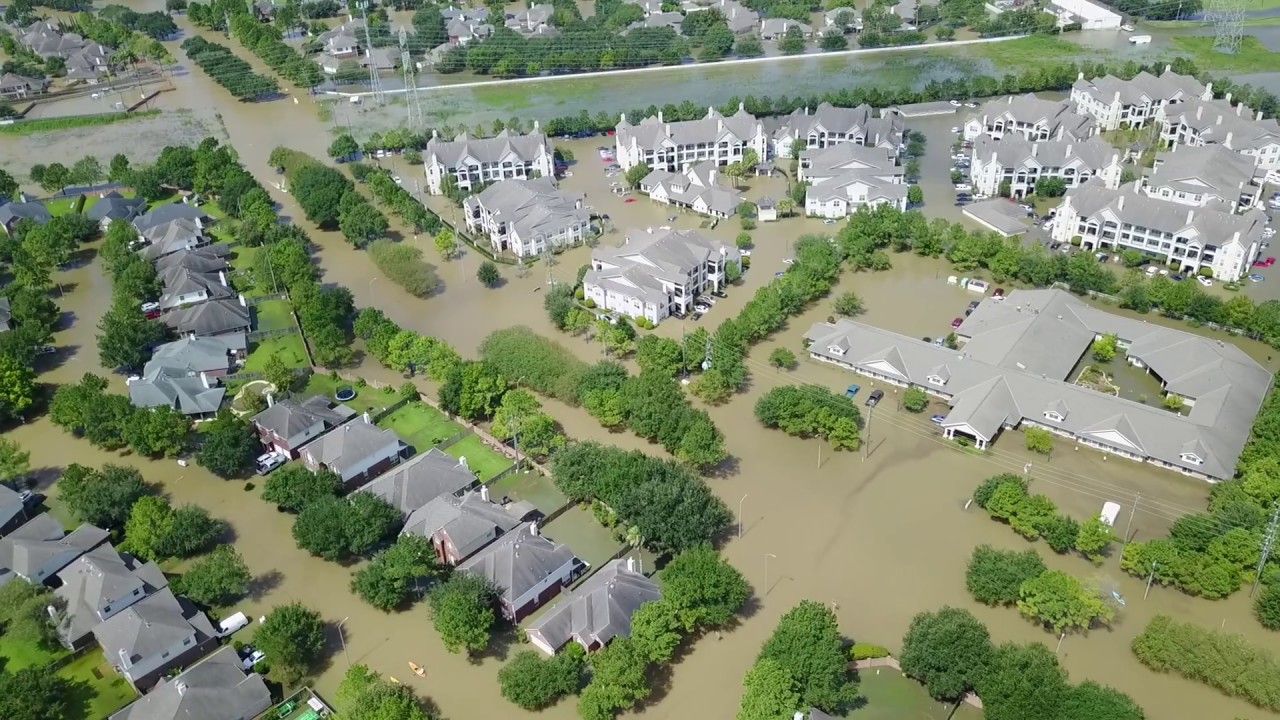 Katy, Cinco Ranch, Texas Flooding (Retreat Apartment Complex)- 1080p