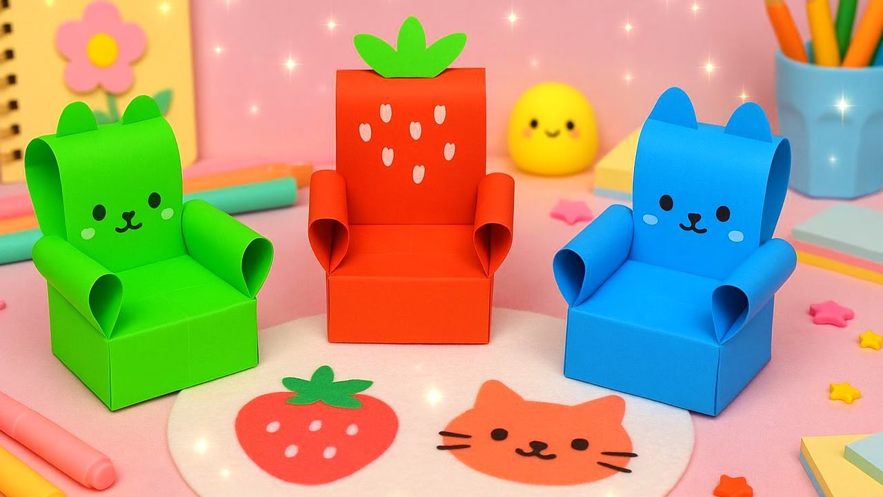 Origami Secret Chair Box | How to make a paper chair boxes