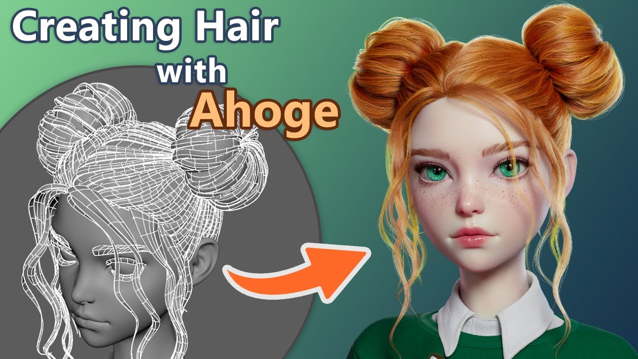 Double Bun hairstyle creation in Maya