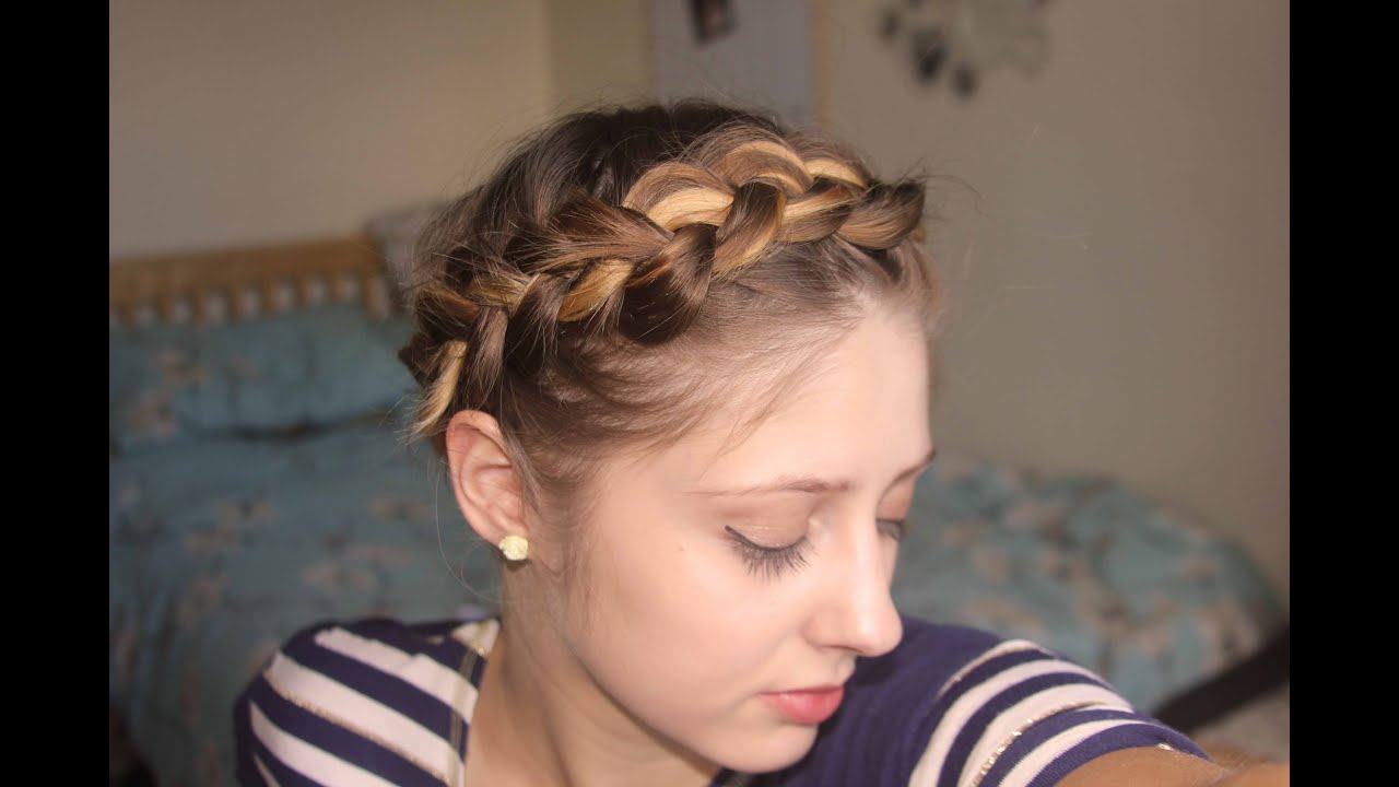 Short, fine hair tutorial: Easy Crown Braid / Plait