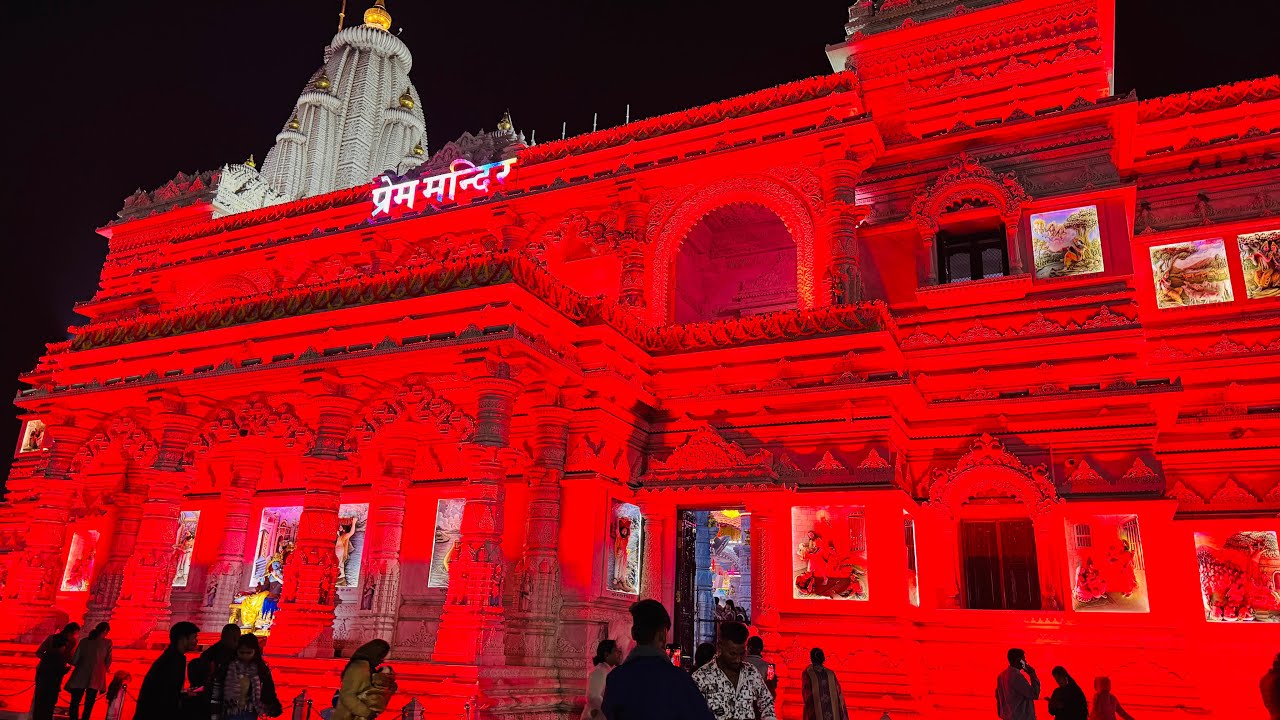 Trip Day 5 Premanand Ji ￼ Charo Dham ISKCON Temple, Prem Mandir
