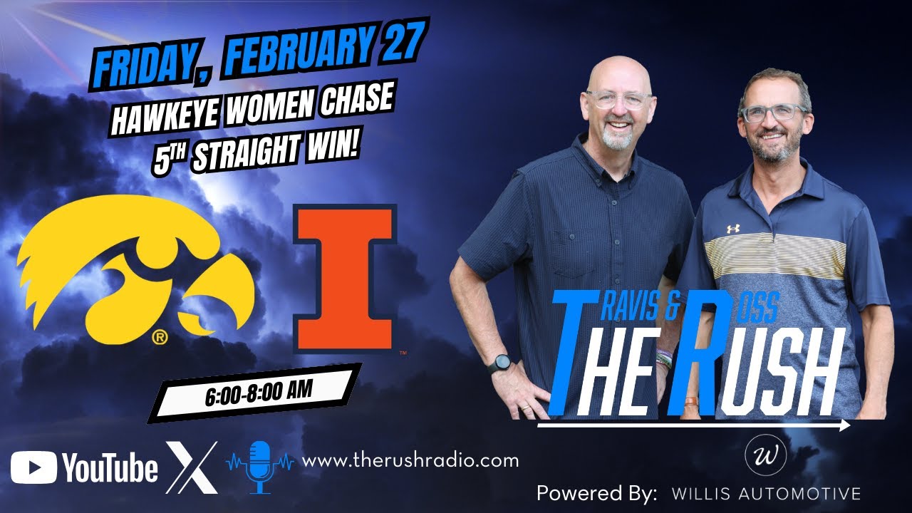 The Rush With Travis And Ross-Hawkeye Women Chase 5th Straight Win-Friday, February 27, 2026