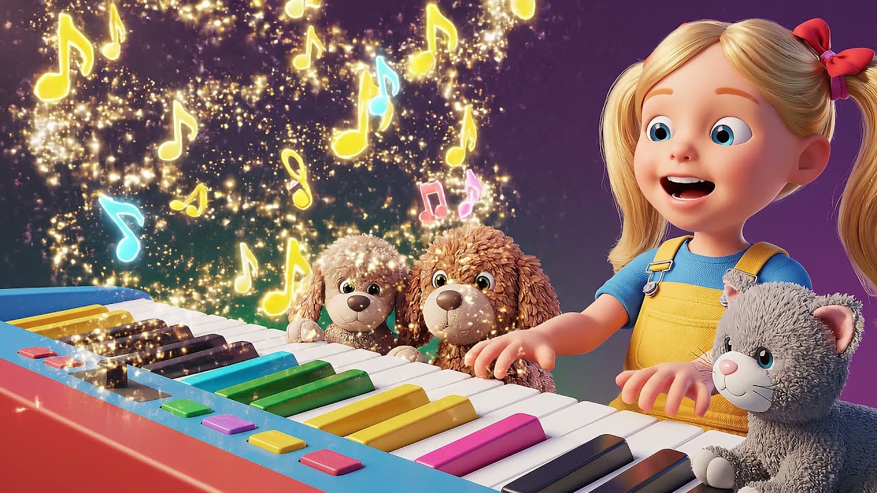 Three Little Toy Keyboards Tap Tap Tap | Nursery Rhymes for Kids & Baby Songs