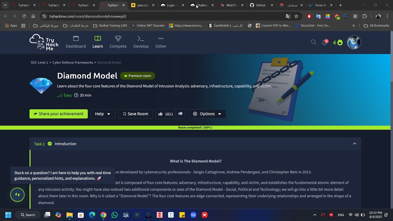 Tryhackme - Diamond Model - بالعربي