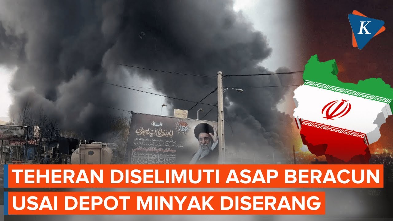 Teheran Diselimuti Asap Beracun Usai Depot Minyak Iran Diserang Israel