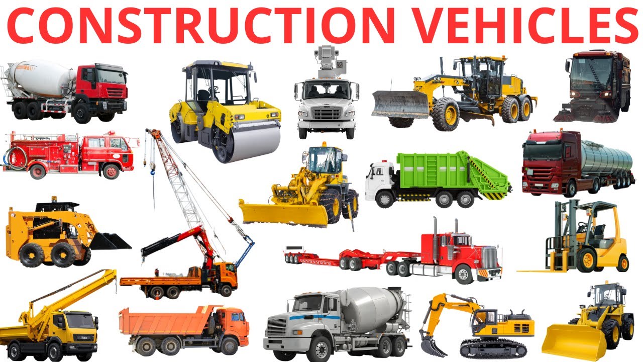 Construction Vehicles | Learn Types of Construction Vehicle Names for Kids #constructionvehicles