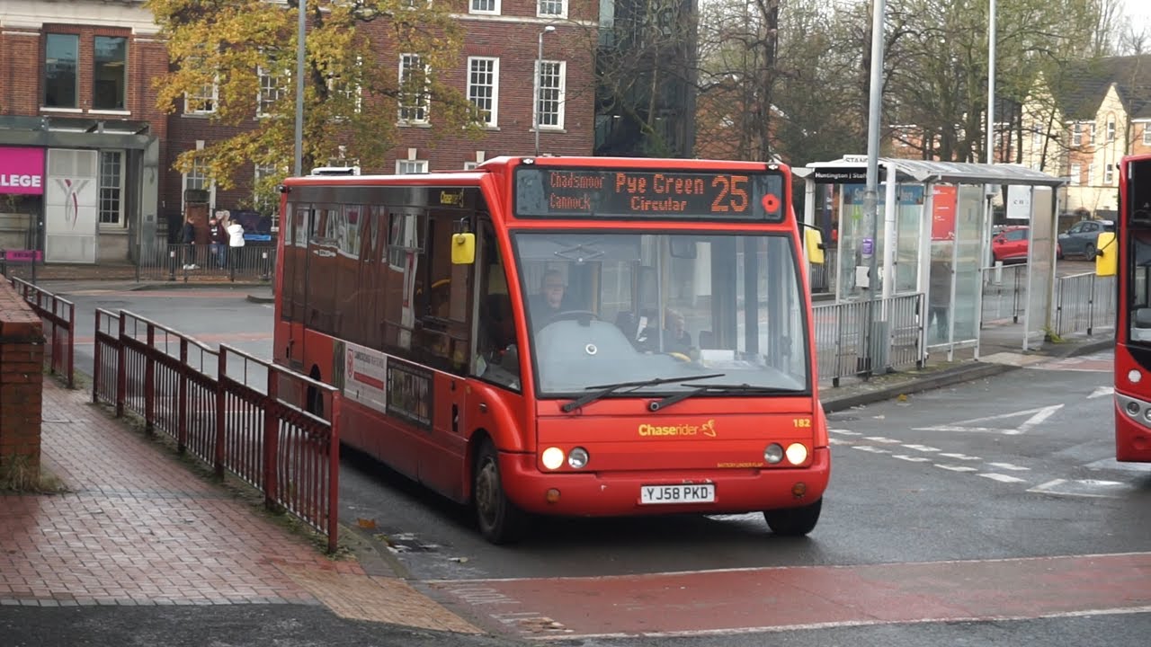 Unhealthy Souding Chaserider 182 YJ58 PKD Optare Solo at Cannock Bus Station