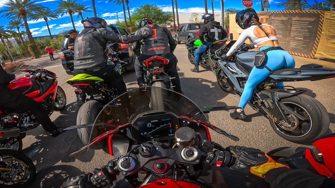 HUNDREDS OF SUPERBIKES TAKEOVER ARIZONA HIGHWAYS | EXPENSIVE GROUP RIDE