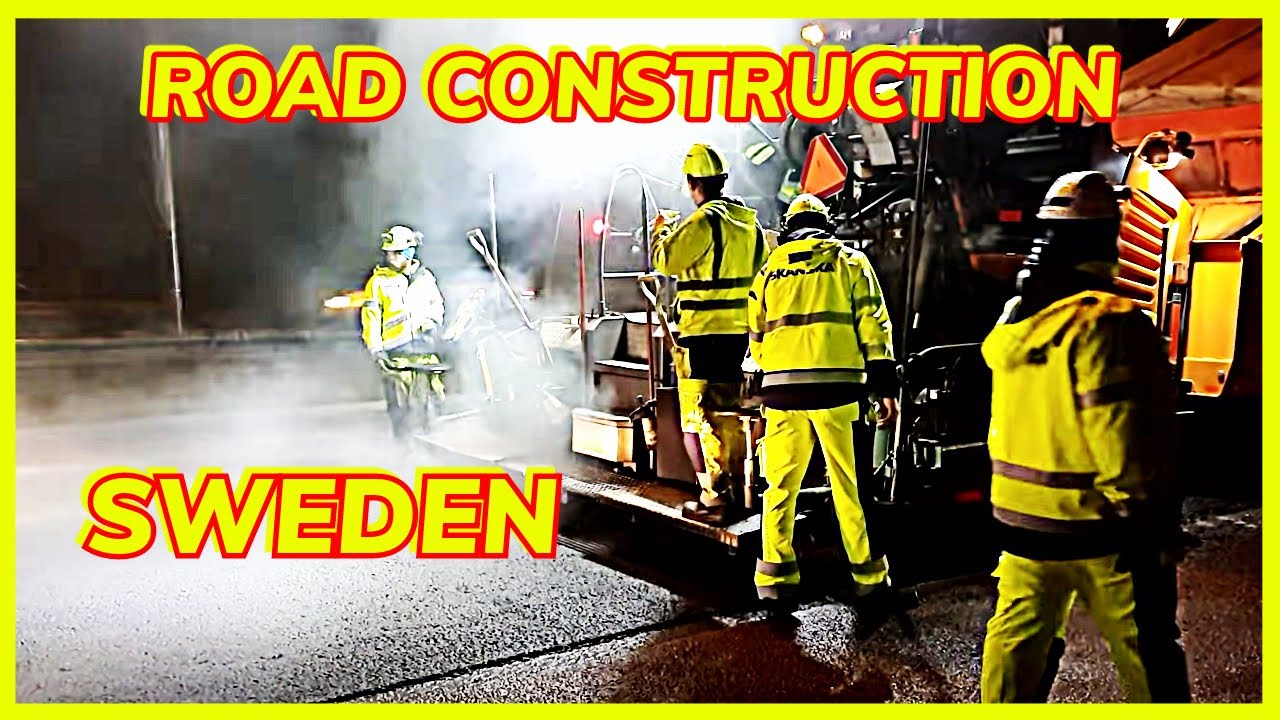 SWEDEN - ROAD CONSTRUCTION SKANSKA + WIRTGEN MILLING MACHINE resurfacing asphalt! @MasterWorkers