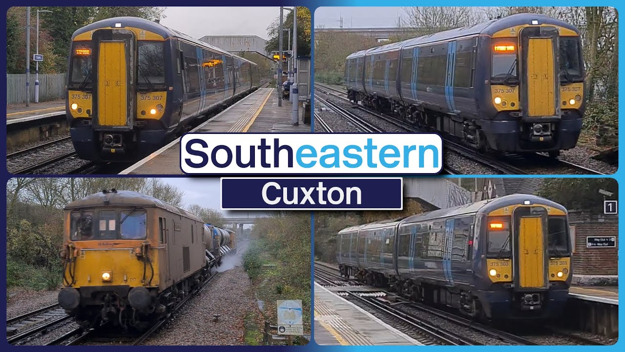 Half an Hour at a Damp Cuxton Station on the Medway Valley Line.