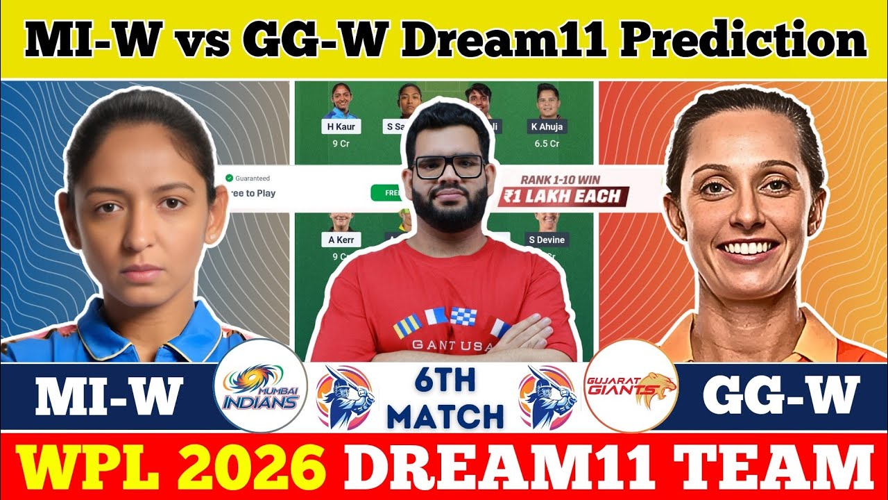MI-W vs GG-W Dream11 Prediction|MI-W vs GG-W Dream11|MI-W vs GG-W Dream11 Team|