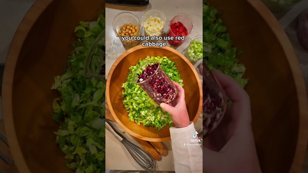 Итальянский рубленый салат с винегретом песто #thesaladlab